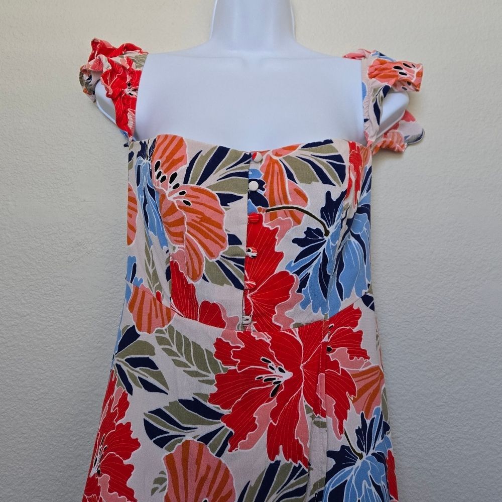 ASTR The Label Floral Strapless Off The Shoulder Maxi Summer Dress - Picture 5 of 14